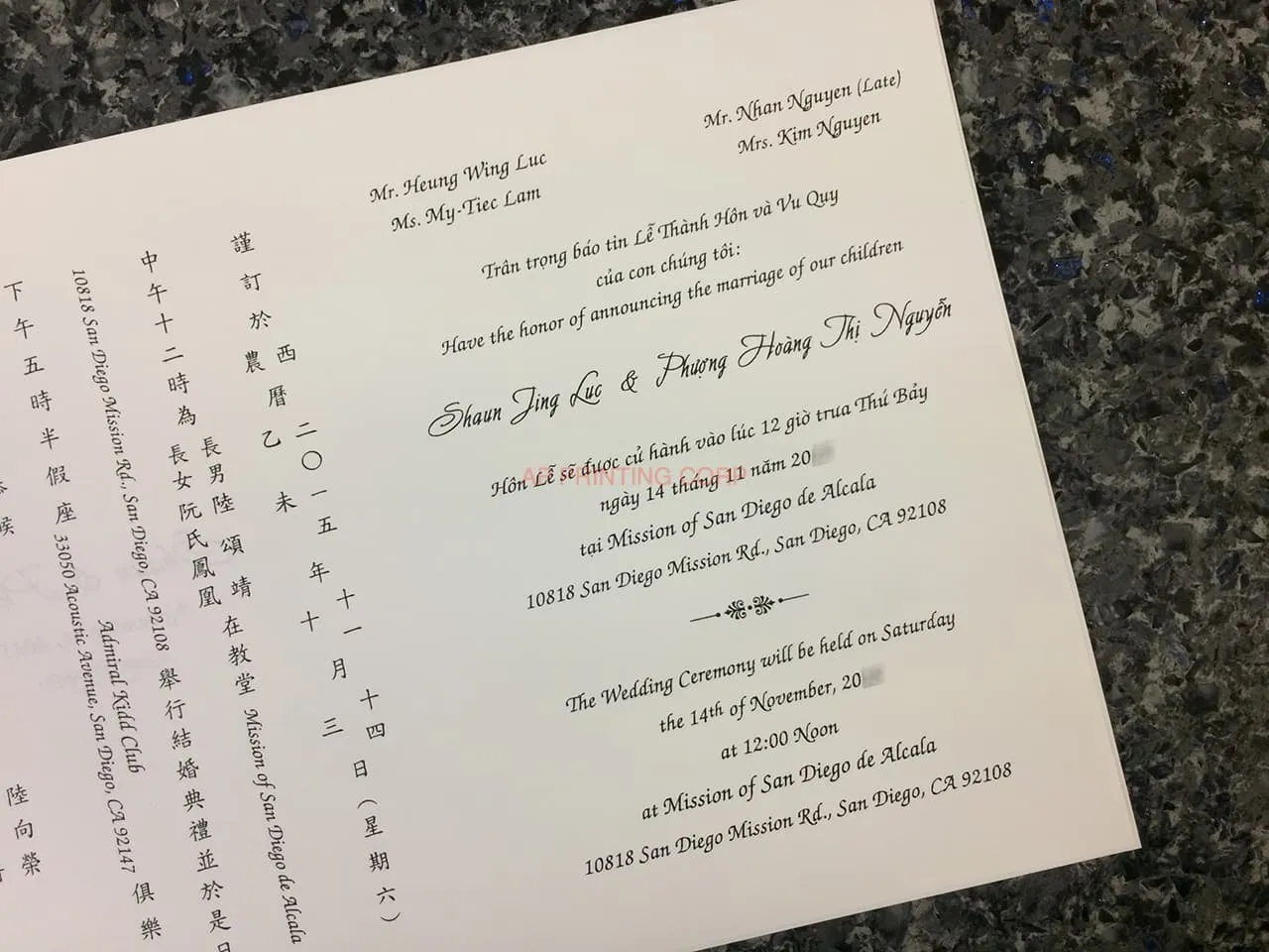 K8071 [I-10] Flowers Symphony Wedding Invitation