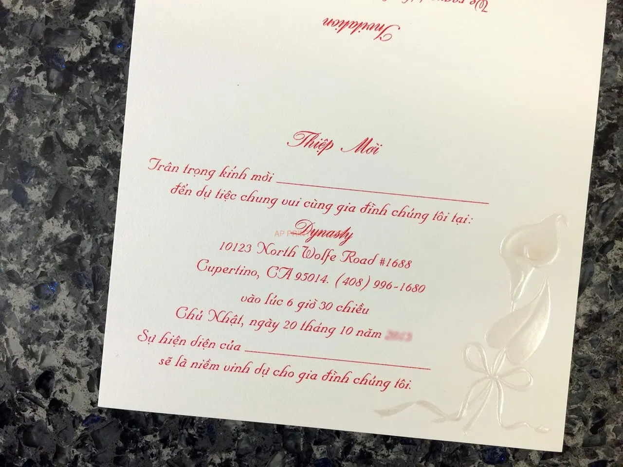 ART-08250 [I-10] Delicate Elegance Flowers Wedding Invitation