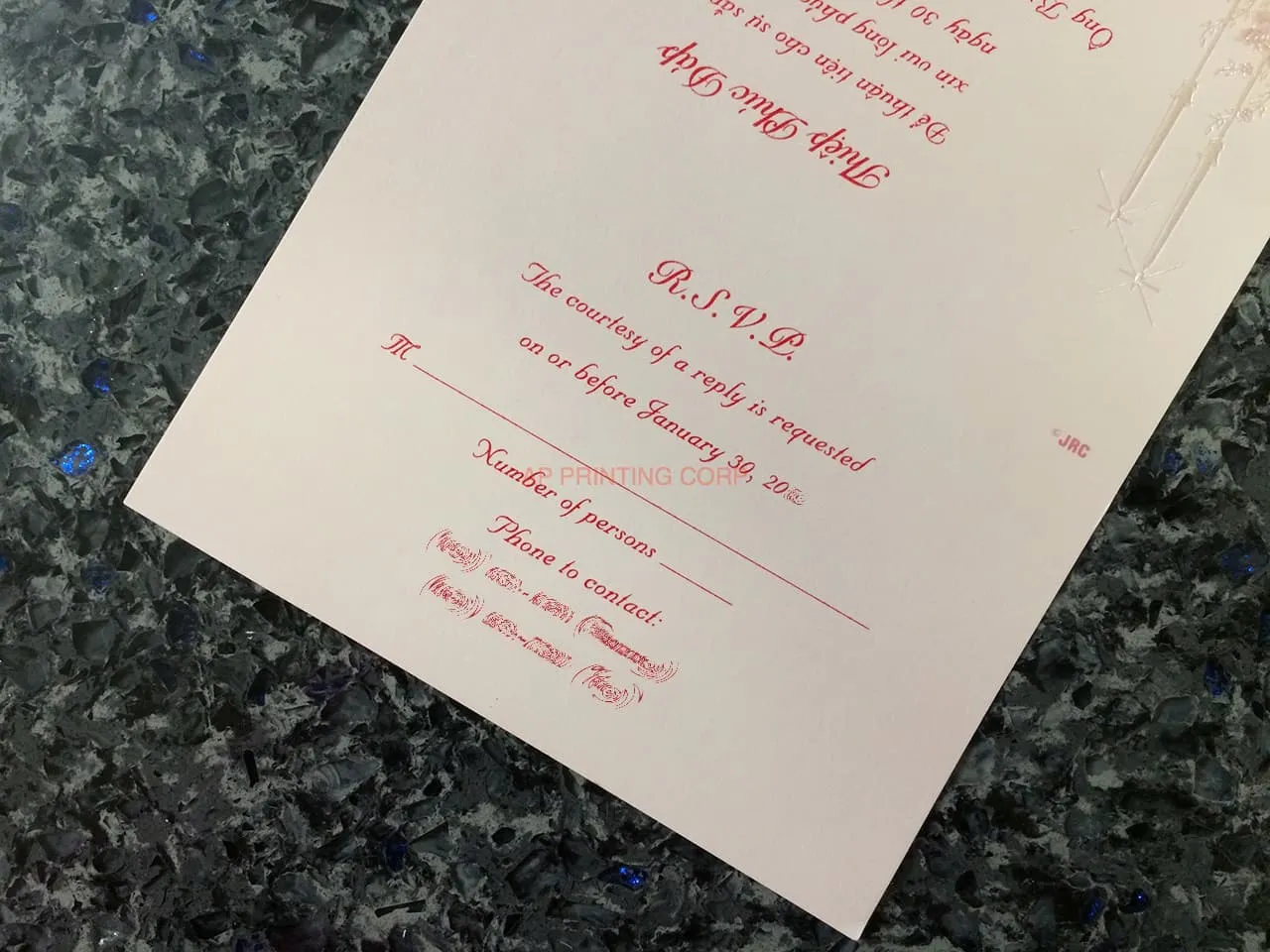 K447 [I-10] Gilded Affection Birds & Doves Wedding Invitation