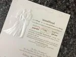 ART-80044 [I-12] Rose Petal & Heart Whispers Wedding Invitation