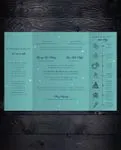 Mountain Peaks 5x7 Gate Fold Wedding Invitation