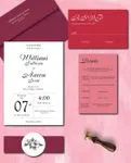 Simple Pink Simple Flat 5x7 Wedding Invitation