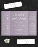 Invitation Rings 5x7 Gate Fold Wedding Invitation