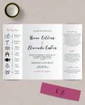 Soft Pink Roses 5x7 Gate Fold Wedding Invitation