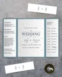 Small Glimpses 5x7 Gate Fold Wedding Invitation