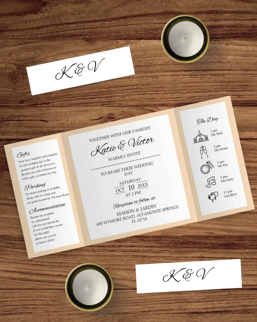 Vibrant Spring Flowers 7x7 Gate Fold Wedding Invitation 2