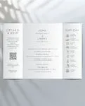 Minimal Botanical Timeline 5x7 Gate Fold Wedding Invitation 1