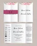 Soft Pink Roses 5x7 Gate Fold Wedding Invitation