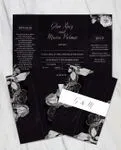 Ashen Roses 5x7 Gate Fold Wedding Invitation