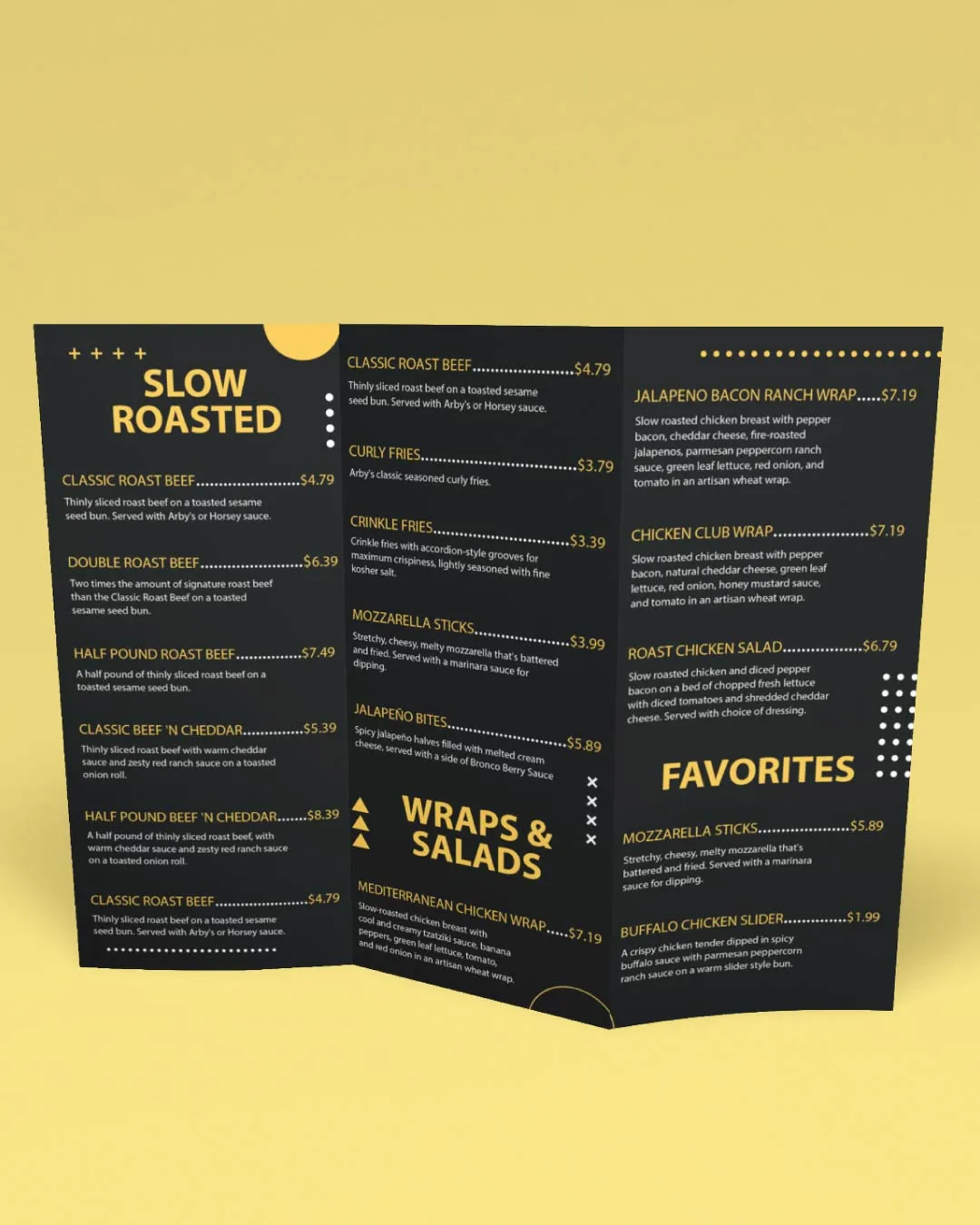 American Food To-Go Menus