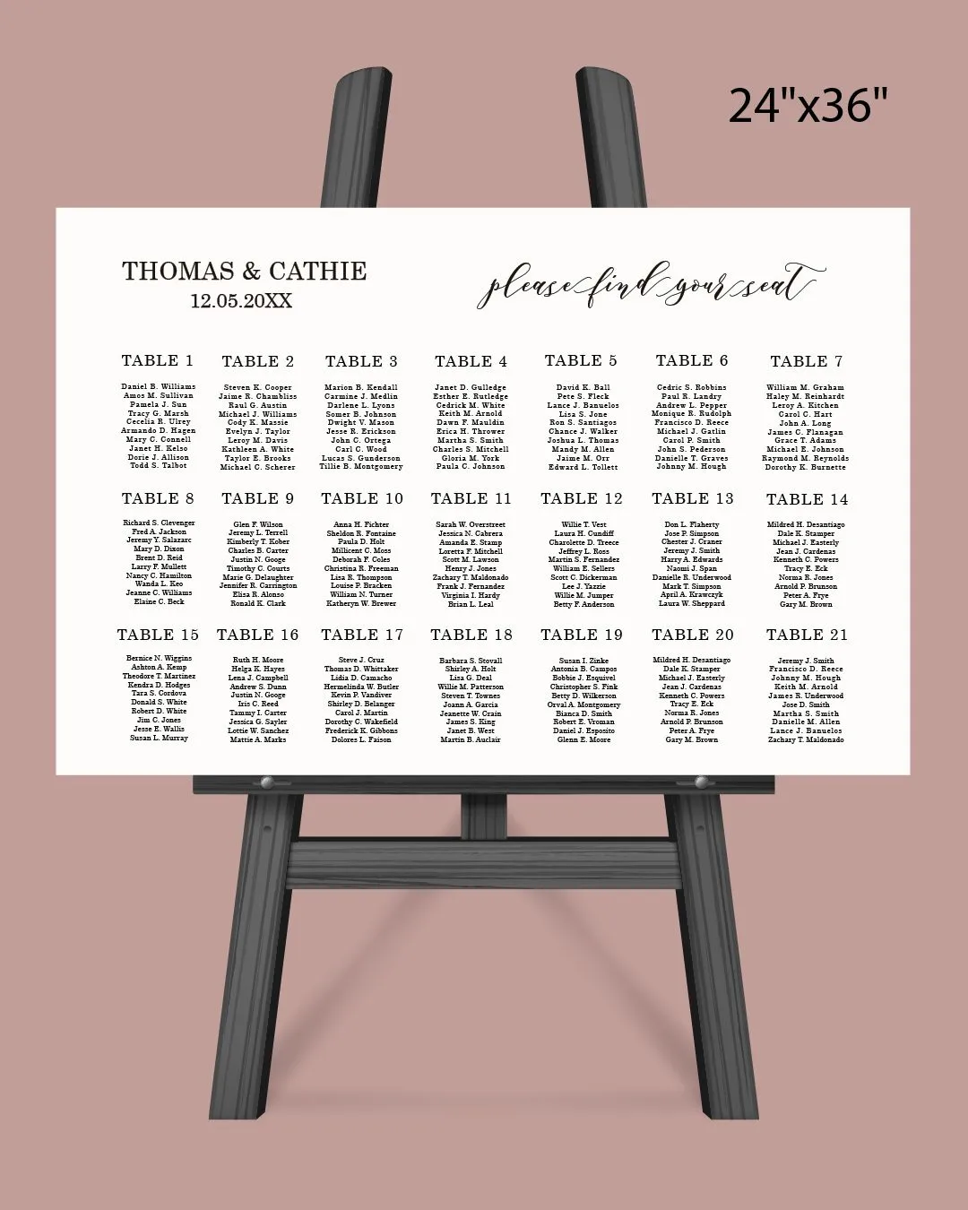 Beverly Formal Seating Chart