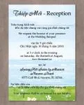 Ocean View Vellum Wrapped Vietnamese & English Wedding Invitation