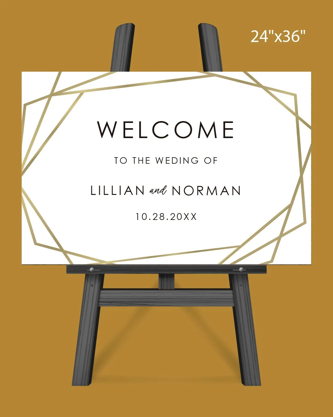 Golden Frames Welcome Sign