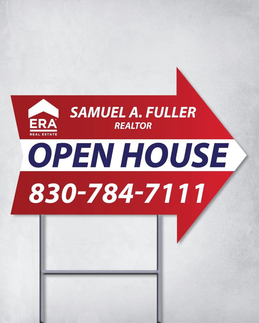 ERA Degraded Red with White Stripe Arrow Shape Sign