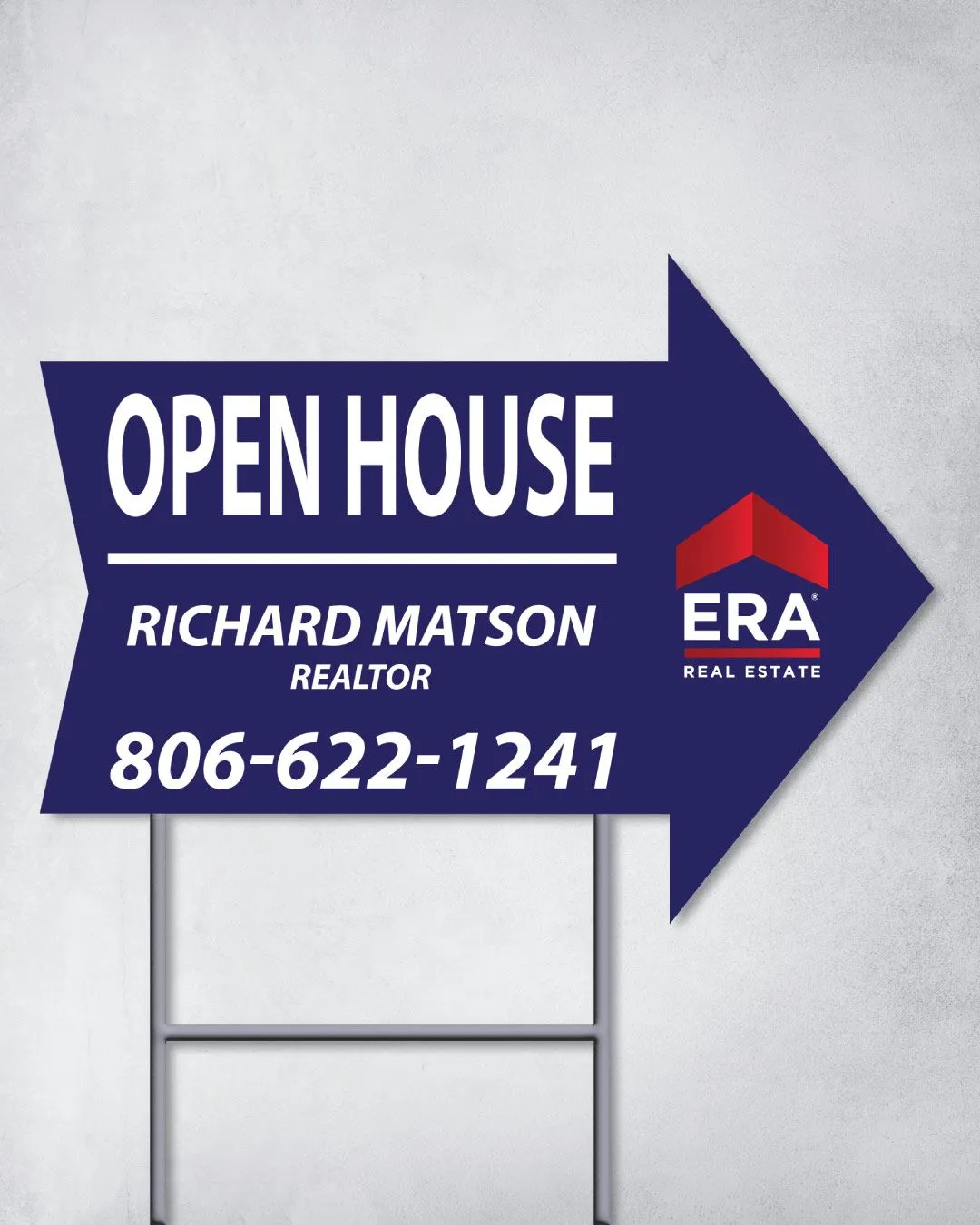 ERA Blue with White Line Arrow Shape Sign