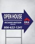 ERA Blue with White Line Arrow Shape Sign