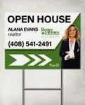 BHGRE Greens with White Arrow Yard Sign
