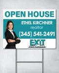 Exit Realty Light Turquoise Stripe Yard Sign