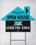 Exit Realty Turquoise and Black House Shape Sign 2