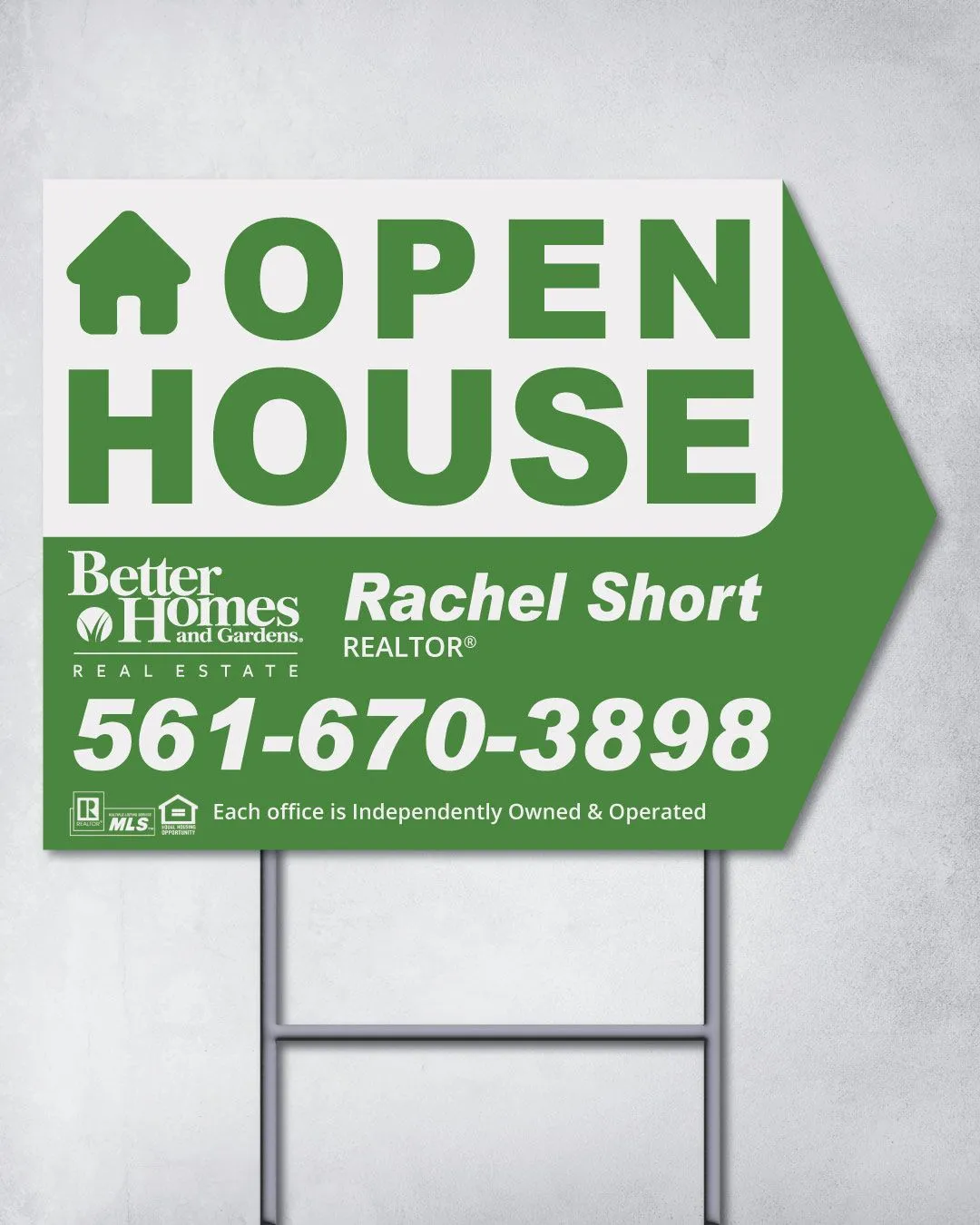 BHGRE Beautiful Two Colors Arrow Shape Sign