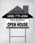 COMPASS Gray and Black Stripes House Modern Shape Sign 1