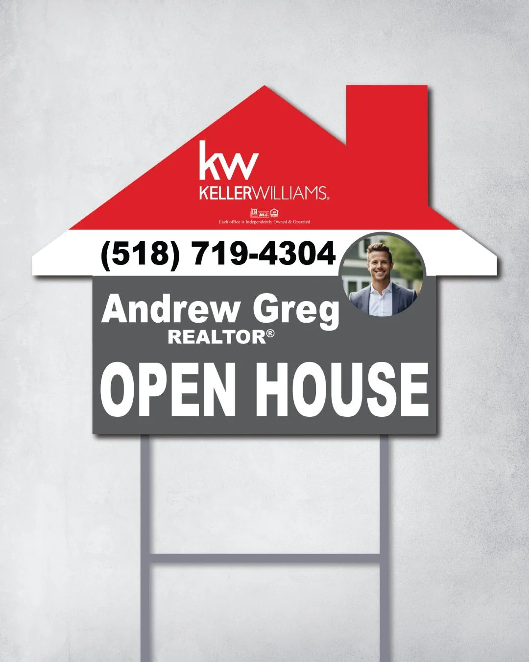 Keller Williams Realty Scarlet Towers House Shape Sign 2