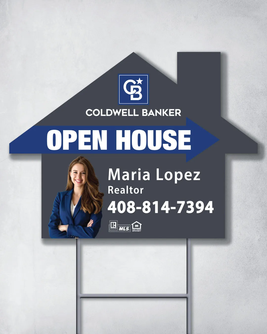 Coldwell Banker Gray House Modern Shape Sign 1