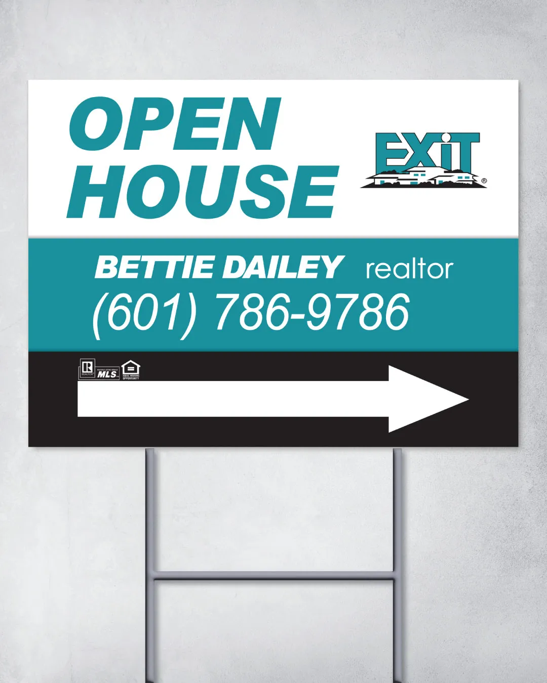 Exit Realty Turquoise Graceful Yard Sign 1