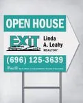 Exit Realty Crisp Turquoise  Arrow Shape Sign 2