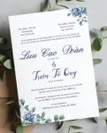 Lavender Bloom Simple Flat 5x7 Wedding Invitation 2