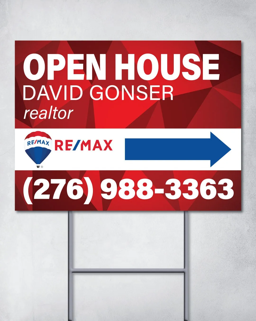 Remax Triangles Red Yard Sing
