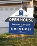 Coldwell Banker Tri Color Stripes House Modern Shape Sign