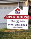 ERA White with Red Gradient House Modern Shape Sign