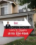 Keller Williams Realty Red And Gray Stripes Arrow Shape Sign