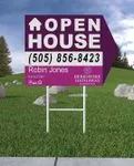 Berkshire Simple Purple Arrow Shape Sign