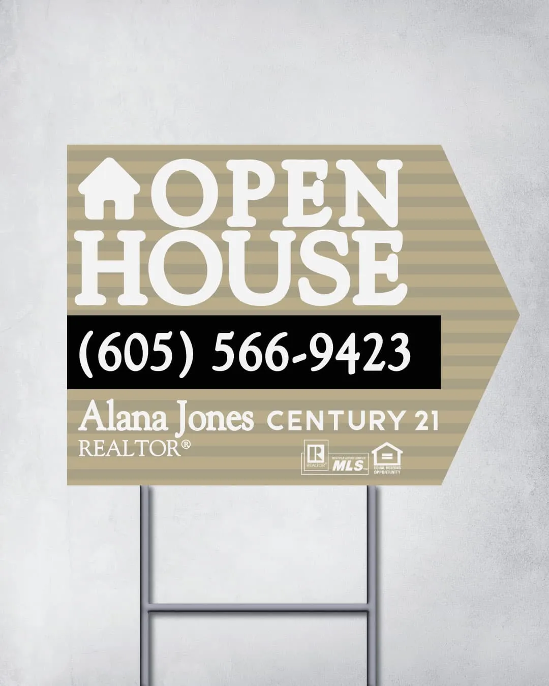 Stripes Arrow Shape Sign Century 21