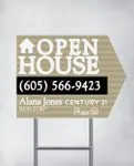 Stripes Arrow Shape Sign Century 21