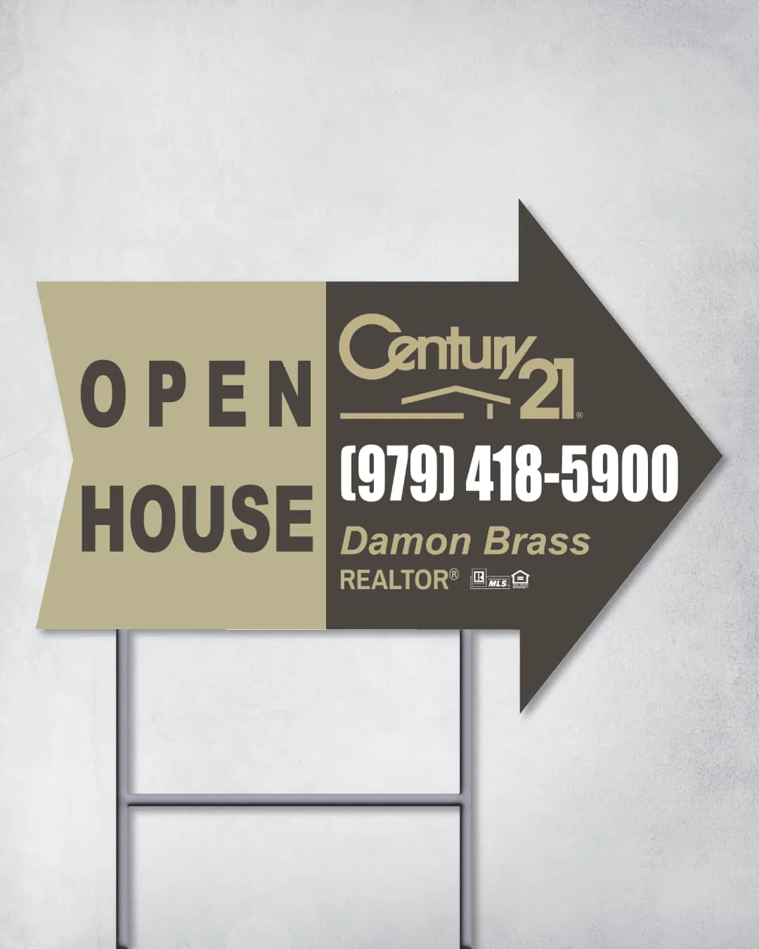 Century 21 Minimalistic Design Arrow Shape Sign