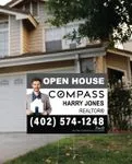 COMPASS Elegant Grayscale Yard Sign