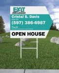 Exit Realty Large Turquoise Stripe Arrow Shape Sign