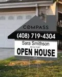 COMPASS Gray and Black Stripes House Modern Shape Sign 2