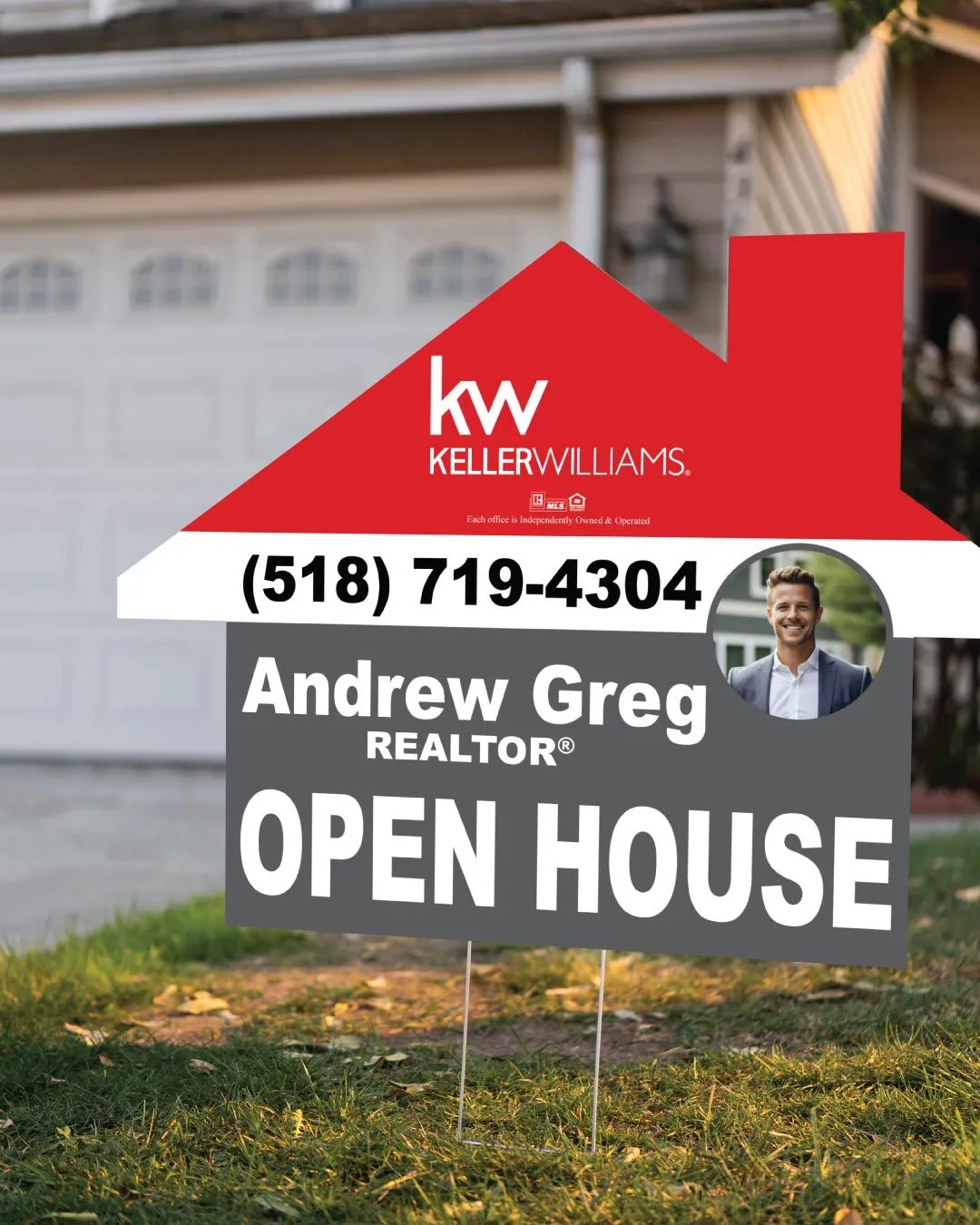 Keller Williams Realty Scarlet Towers House Shape Sign 1