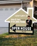Century 21 Stylish Beige House Shape Sign 1