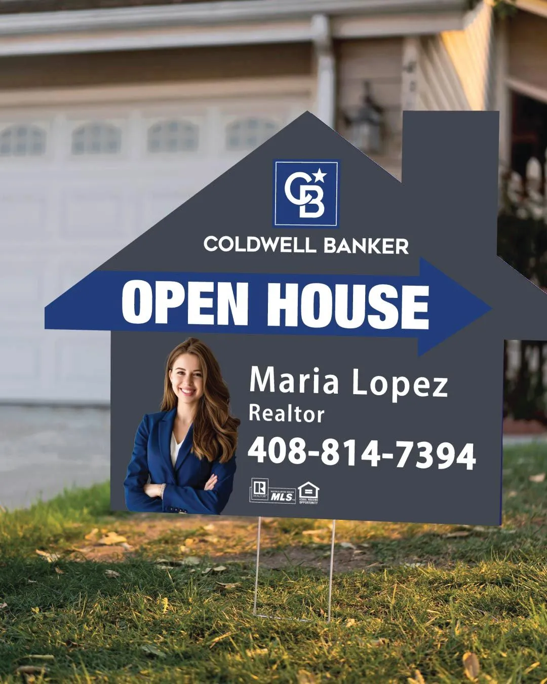 Coldwell Banker Gray House Modern Shape Sign 2