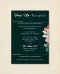 Floral Vintage Style Design Vellum Wrapped Vietnamese & English Wedding Invitation