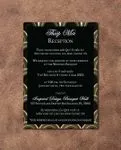 Golden Japanese Theme Vellum Wrapped Vietnamese & English Wedding Invitation