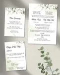 Whispering Floral Design Simple Flat 5x7 Wedding Invitation 1