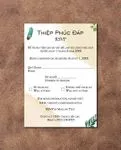 Boho with Feathers Vellum Wrapped Vietnamese & English Wedding Invitation