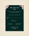 Floral Vintage Style Design Vellum Wrapped Vietnamese & English Wedding Invitation