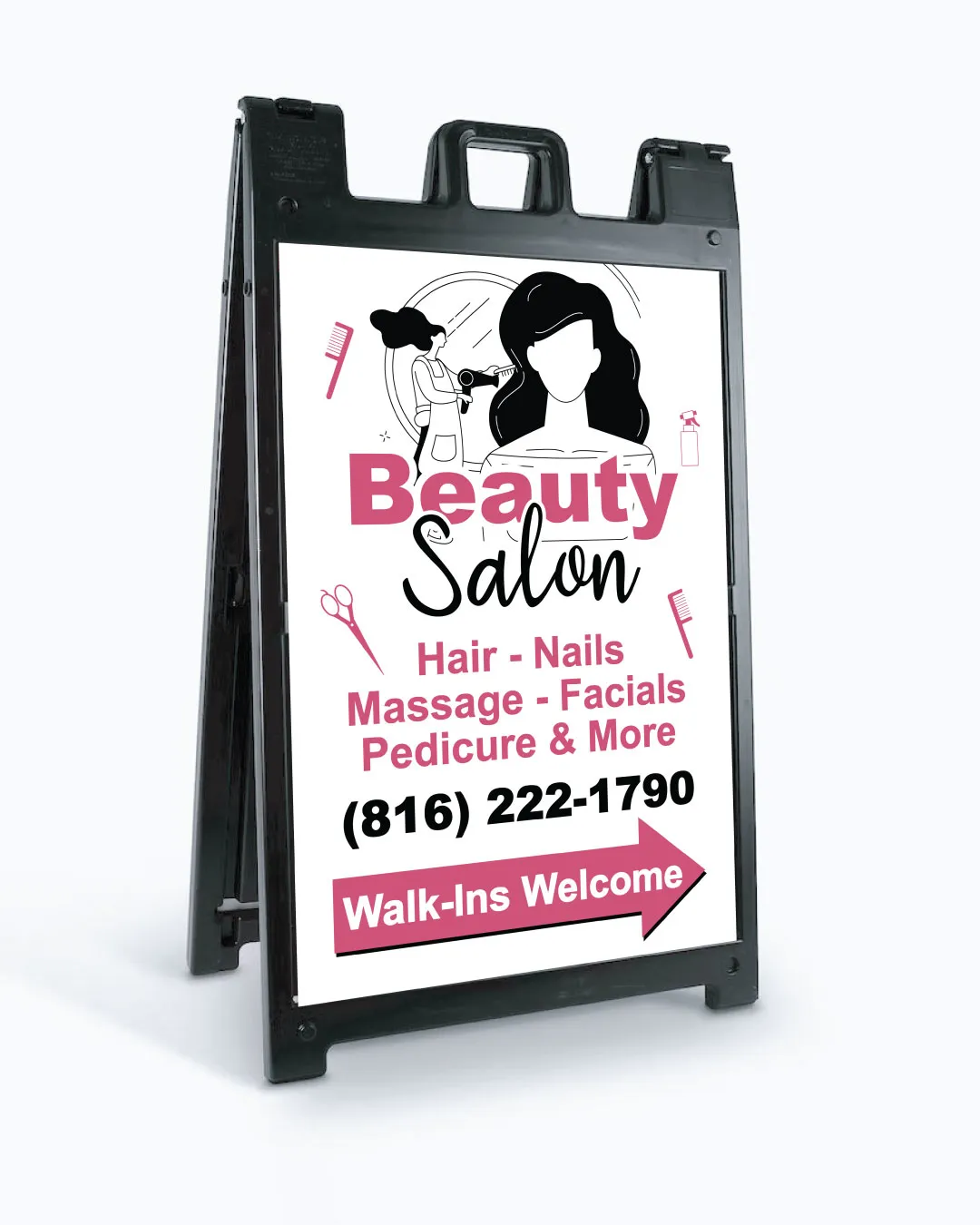 Cute Pink A Frame Sign